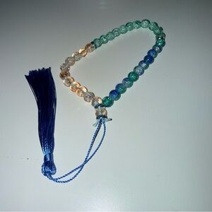Elegant Blue and Green Beaded tasbeeh